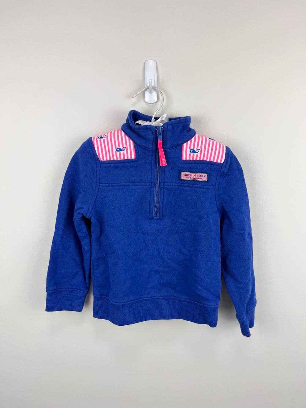 Vineyard Vines Girls Blue Whale Shep Shirt 2T
